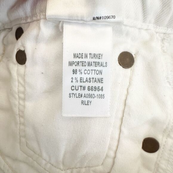 AGOLDE Riley High Rise Straight Crop Jean in Sour Cream White Size 26 - Picture 12 of 13